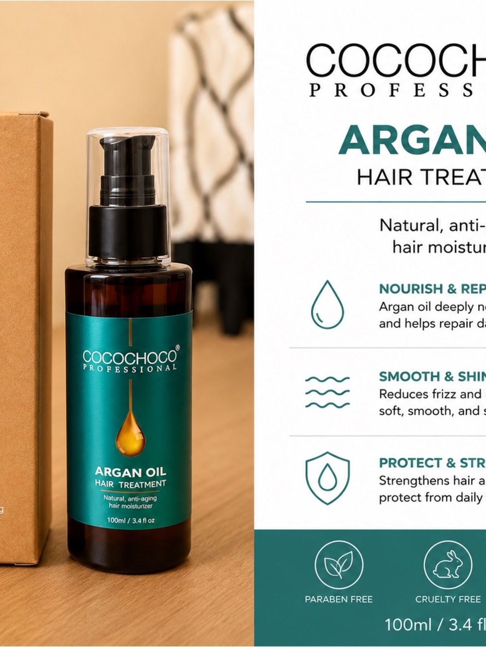 Argan Oil Hair Treatment - Green